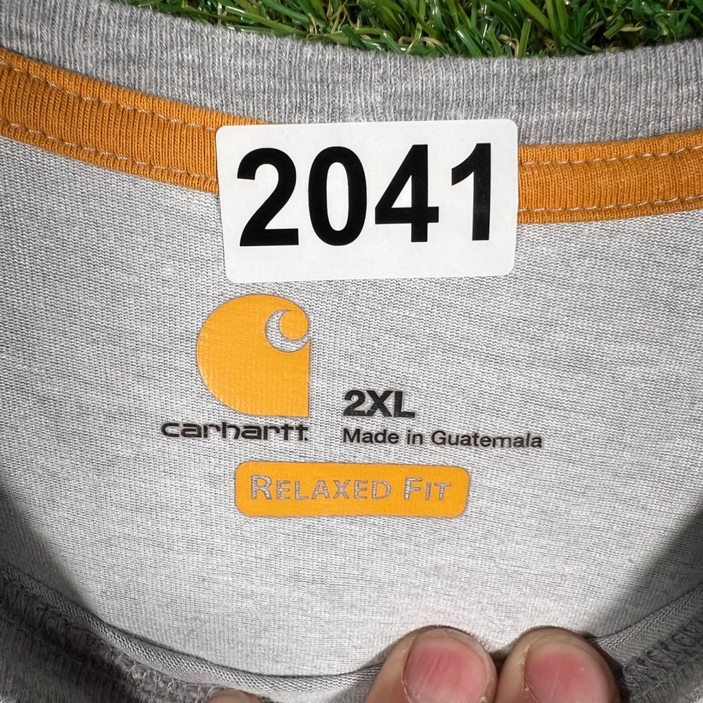 Carhartt Force Relaxed Fit Mens 2XL Heather Gray Pocket T-Shirt Raglan - Picture 5 of 5